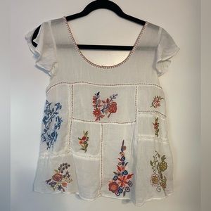 Embroidered top